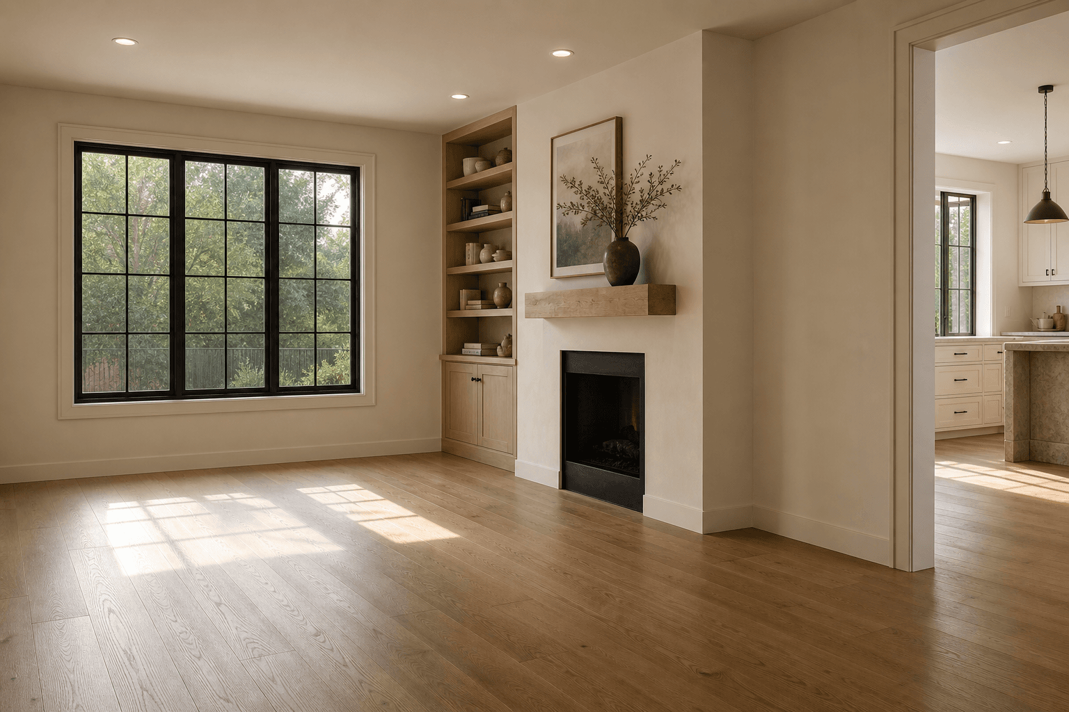 Completed home renovation interior